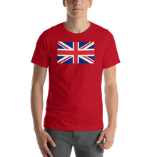 Red / S United Kingdom Flag "Solo" Short-Sleeve Unisex T-Shirt by Design Express