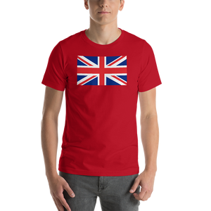 Red / S United Kingdom Flag "Solo" Short-Sleeve Unisex T-Shirt by Design Express