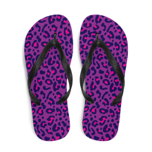 Purple Leopard Print Flip-Flops by Design Express