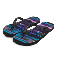 S Purple Blue Abstract Flip-Flops by Design Express