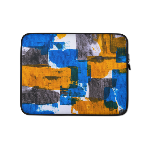 13 in Bluerange Abstract Painting Laptop Sleeve by Design Express
