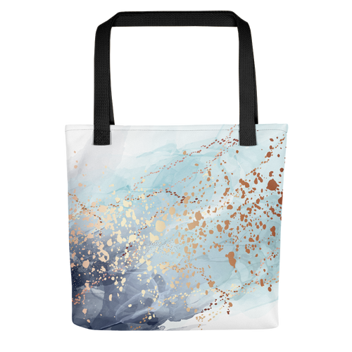 Default Title Soft Blue Gold Tote Bag by Design Express