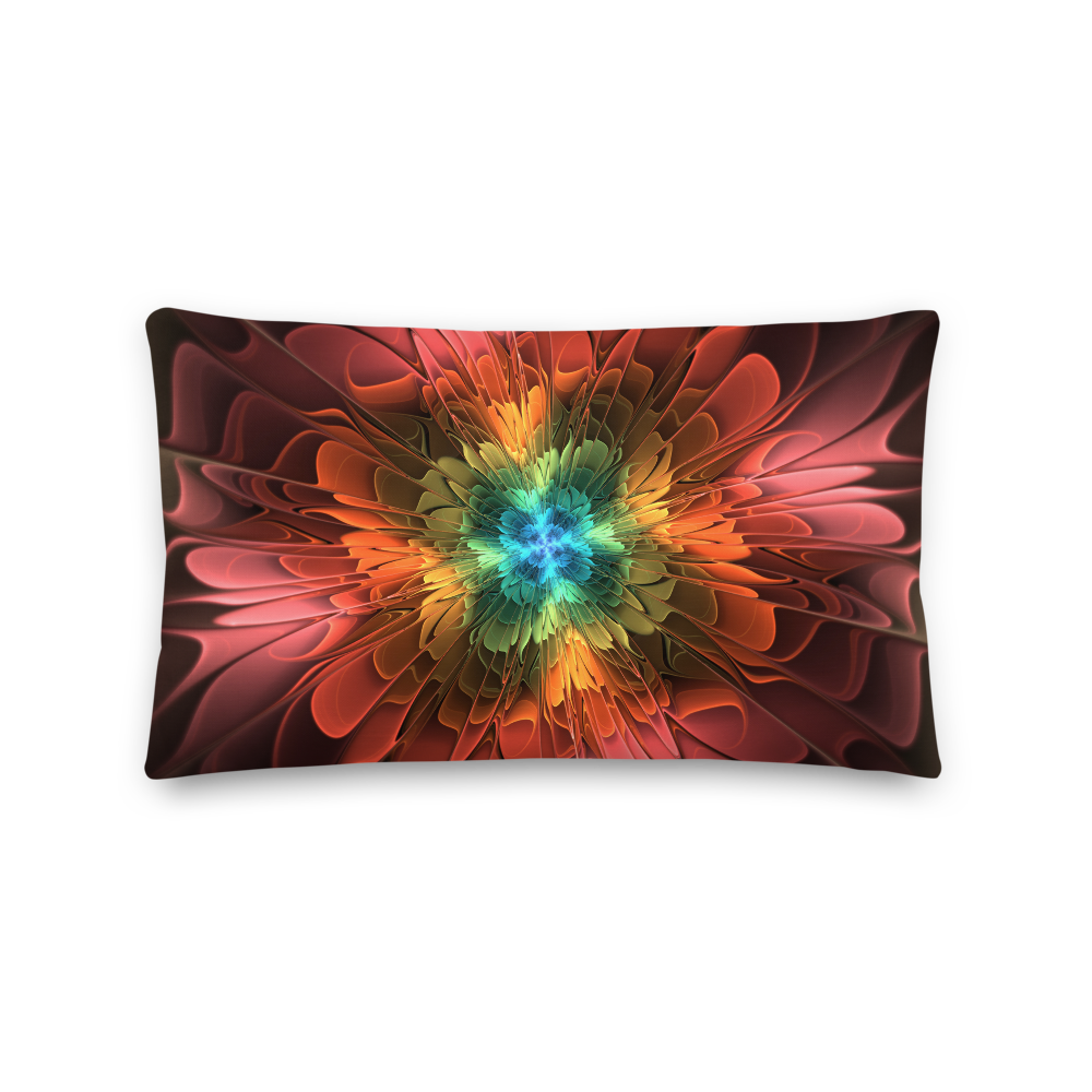 Default Title Abstract Flower 03 Rectangle Premium Pillow by Design Express
