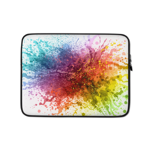 13 in Rainbow Paint Splash Laptop Sleeve by Design Express