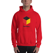 Red / S Germany "Cubist" Hooded Sweatshirt by Design Express