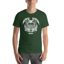 Forest / S United States Of America Eagle Illustration Reverse Short-Sleeve Unisex T-Shirt by Design Express