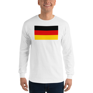 White / S Germany Flag Long Sleeve T-Shirt by Design Express