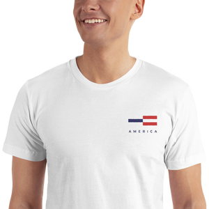 S America Tower Pattern Embroidered T-Shirt by Design Express
