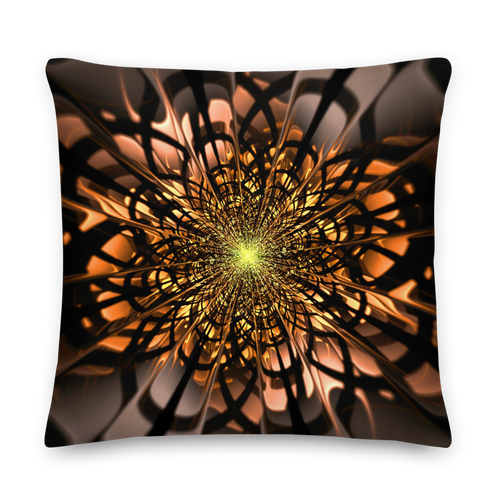 22×22 Abstract Flower 02 Square Premium Pillow by Design Express