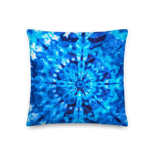 18×18 Psychedelic Blue Mandala Premium Pillow by Design Express