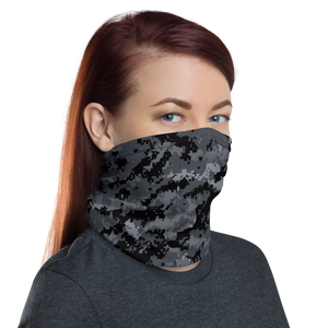 Dark Grey Digital Camouflage Neck Gaiter Masks by Design Express