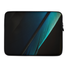 15 in Blue Black Feather Laptop Sleeve by Design Express