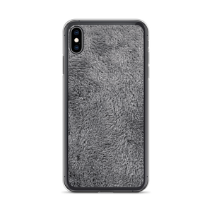 iPhone XS Max Soft Grey Fur Print iPhone Case by Design Express