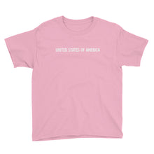 CharityPink / XS United States Of America Eagle Illustration Reverse Backside Youth Short Sleeve T-Shirt by Design Express