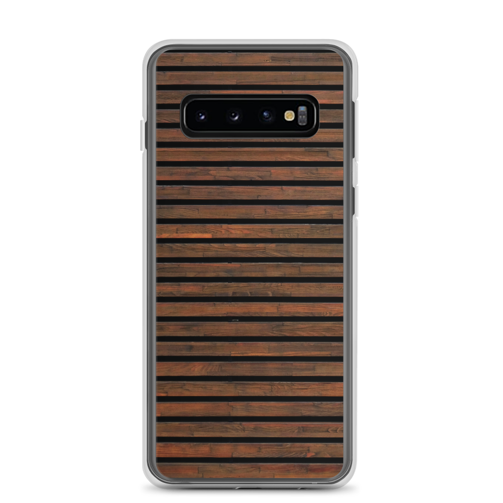 Samsung Galaxy S10 Horizontal Brown Wood Samsung Case by Design Express