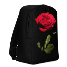 Red Rose on Black Minimalist Backpack by Design Express