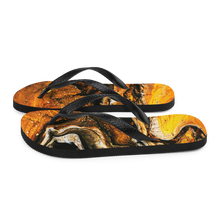 Yellow Orange Abstract Flip-Flops by Design Express