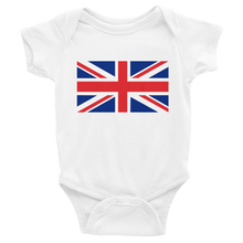 White / 6M United Kingdom Flag "Solo" Infant Bodysuit by Design Express
