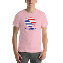 Pink / S America "The Rising Sun" Short-Sleeve Unisex T-Shirt by Design Express