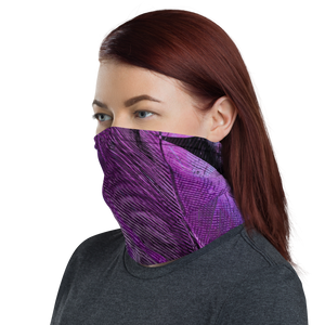 Purple Feathers Neck Gaiter Masks by Design Express