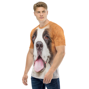 Saint Bernard Dog Men's T-shirt by Design Express