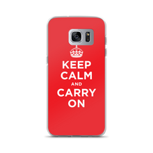 Samsung Galaxy S7 Edge Keep Calm and Carry On Red Samsung Case by Design Express