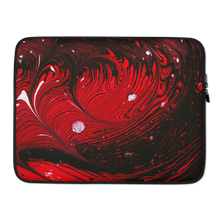 15 in Black Red Abstract Laptop Sleeve by Design Express
