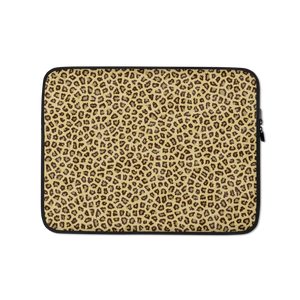 13 in Yellow Leopard Print Laptop Sleeve by Design Express