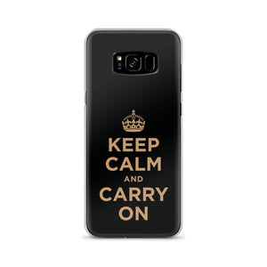 Samsung Galaxy S8+ Keep Calm and Carry On (Black Gold) Samsung Case Samsung Case by Design Express