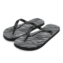 S Zebra Print Flip-Flops by Design Express