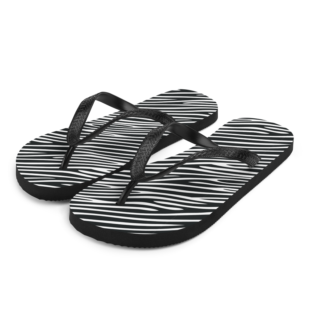 S Zebra Print Flip-Flops by Design Express