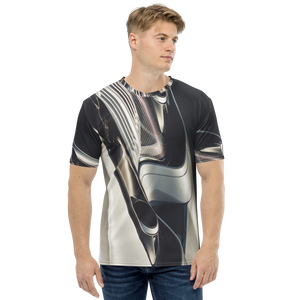 XS Grey Automotive Men's T-shirt by Design Express