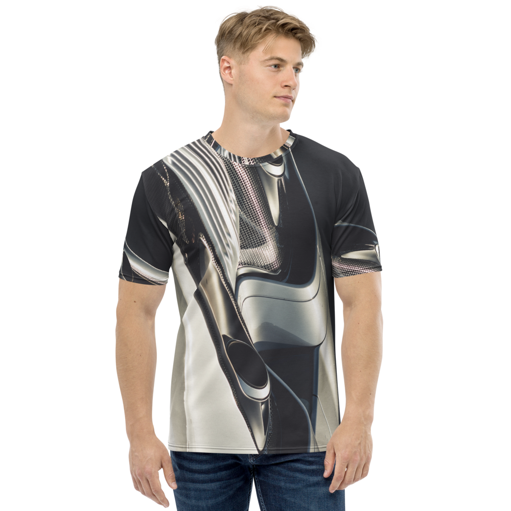 XS Grey Automotive Men's T-shirt by Design Express
