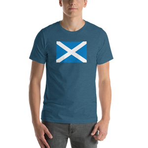 Heather Deep Teal / S Scotland Flag "Solo" Short-Sleeve Unisex T-Shirt by Design Express
