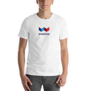 White / S United States "Squared" Short-Sleeve Unisex T-Shirt by Design Express
