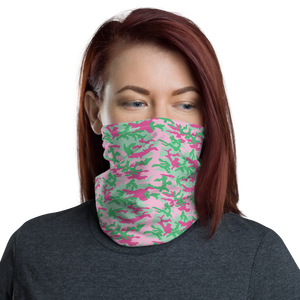 Default Title Pink and Green Camo Neck Gaiter Masks by Design Express