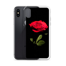 Red Rose on Black iPhone Case by Design Express