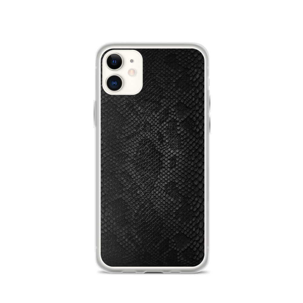 iPhone 11 Black Snake Skin iPhone Case by Design Express