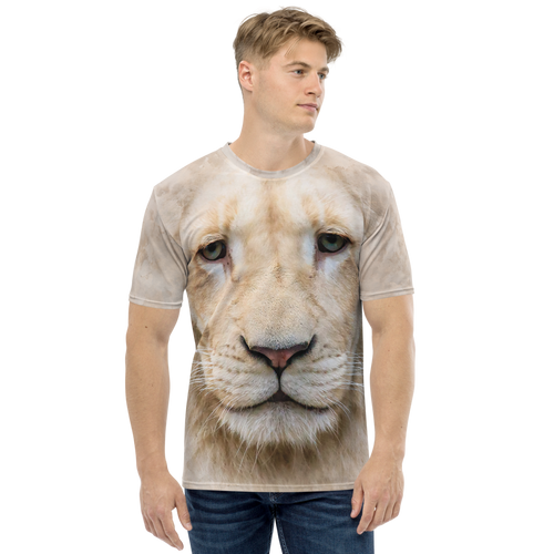 XS White Lion Men's T-shirt by Design Express