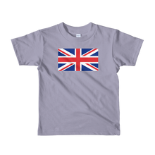 Slate / 2yrs United Kingdom Flag "Solo" Short sleeve kids t-shirt by Design Express