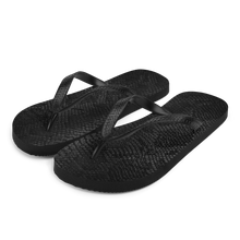 S Black Snake Skin Flip-Flops by Design Express