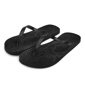 S Black Snake Skin Flip-Flops by Design Express