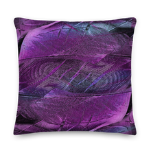 22×22 Purple Feathers Premium Pillow by Design Express