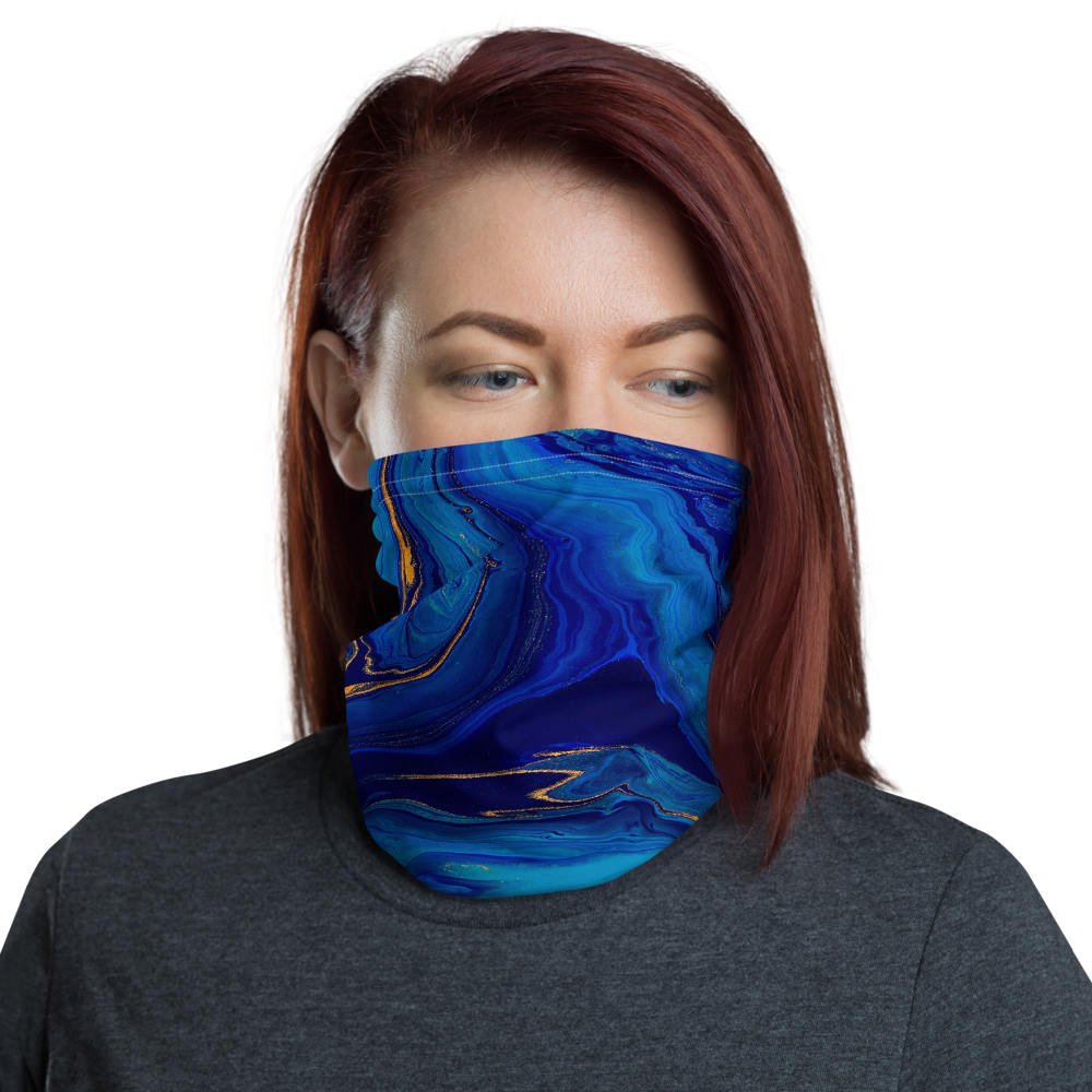 Default Title Blue Marble Neck Gaiter Masks by Design Express