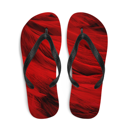 Red Feathers Flip-Flops by Design Express