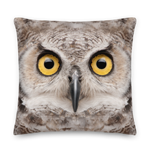 22×22 Great Horned Owl Square Premium Pillow by Design Express