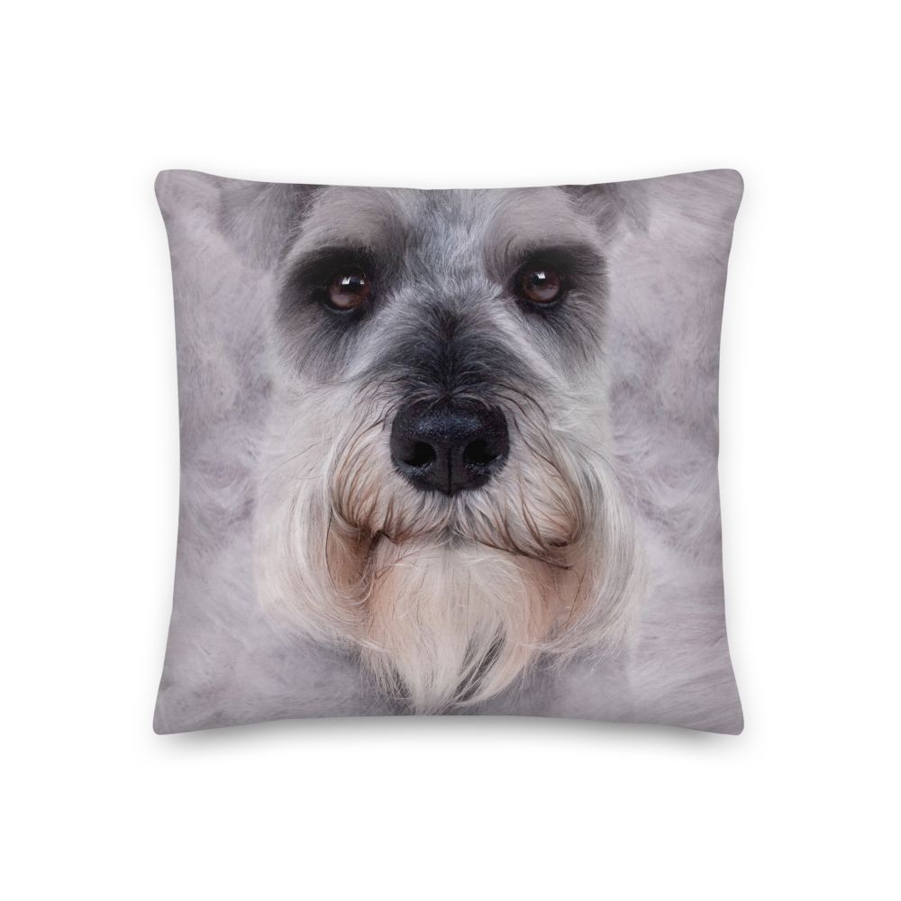 18×18 Schnauzer Dog Premium Pillow by Design Express