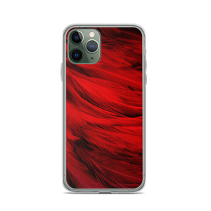 iPhone 11 Pro Red Feathers iPhone Case by Design Express