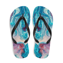 Blue Multicolor Marble Flip-Flops by Design Express