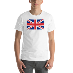 White / S United Kingdom Flag "Solo" Short-Sleeve Unisex T-Shirt by Design Express